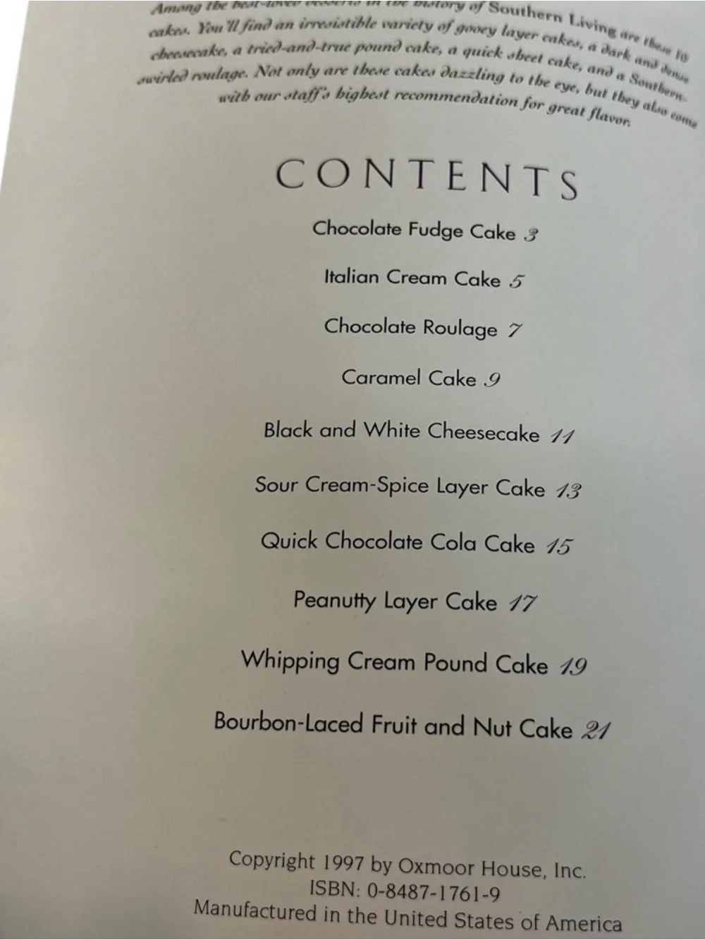 Vintage 1997 Oxmore House Top 10 Cake Recipes Booklet File #7